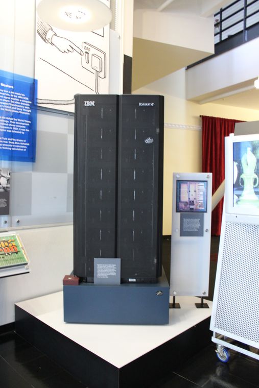 One of the two cabinets of IBM's Deep Blue chess computer at the Computer History Museum