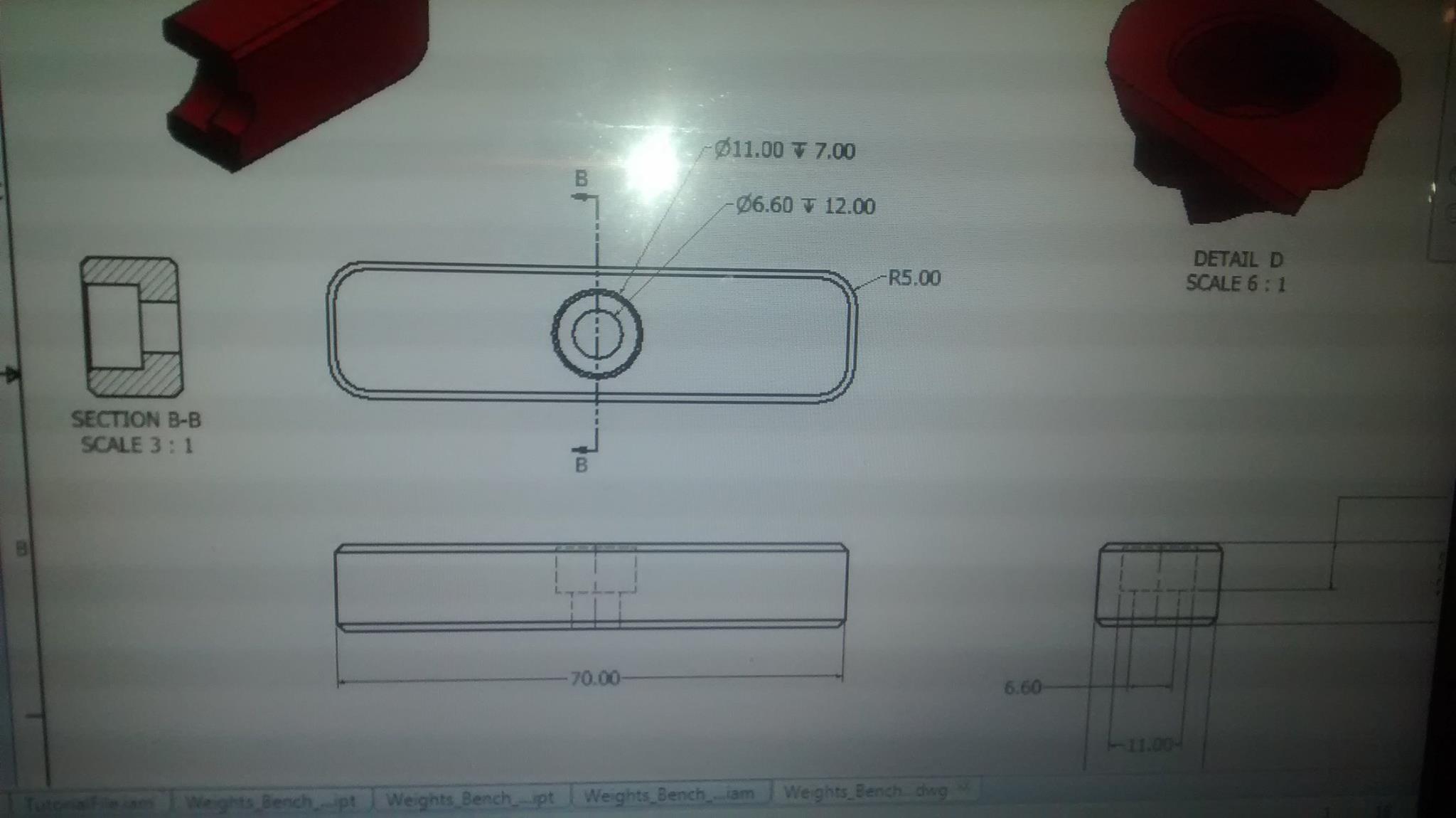 CAD model of a one-off part