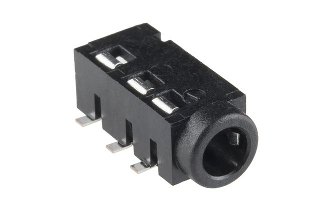 A four-contact 3.5 mm headset socket component