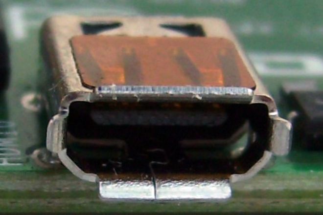 A Micro HDMI port on a Raspberry Pi 4