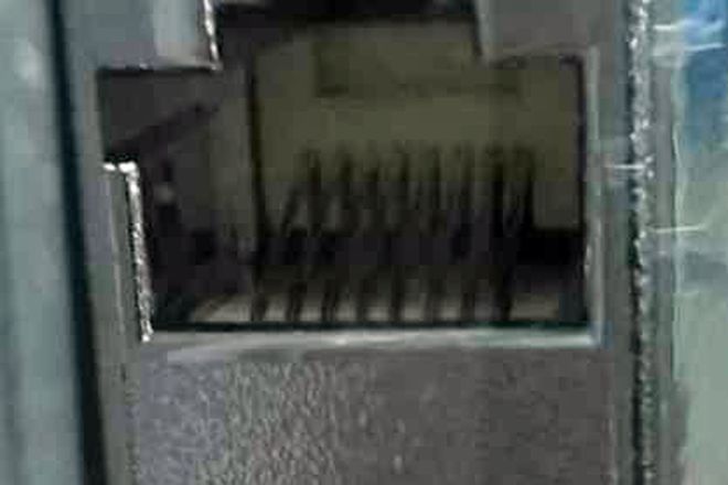 An RJ45 socket