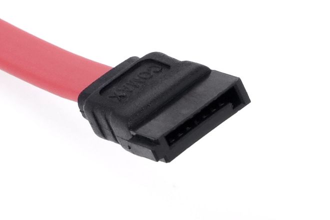 A SATA data cable connector