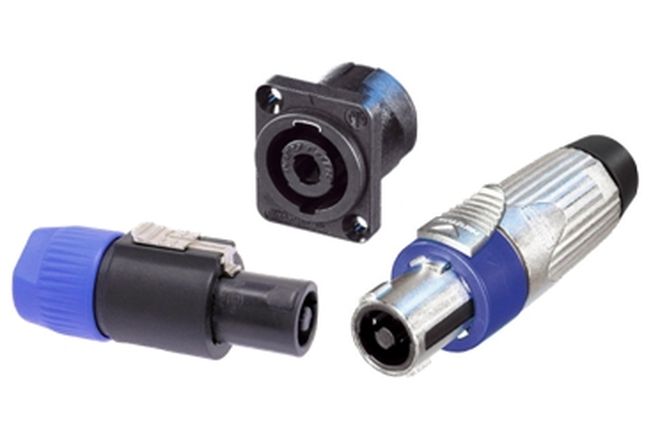 Speakon cable connectors and a panel socket