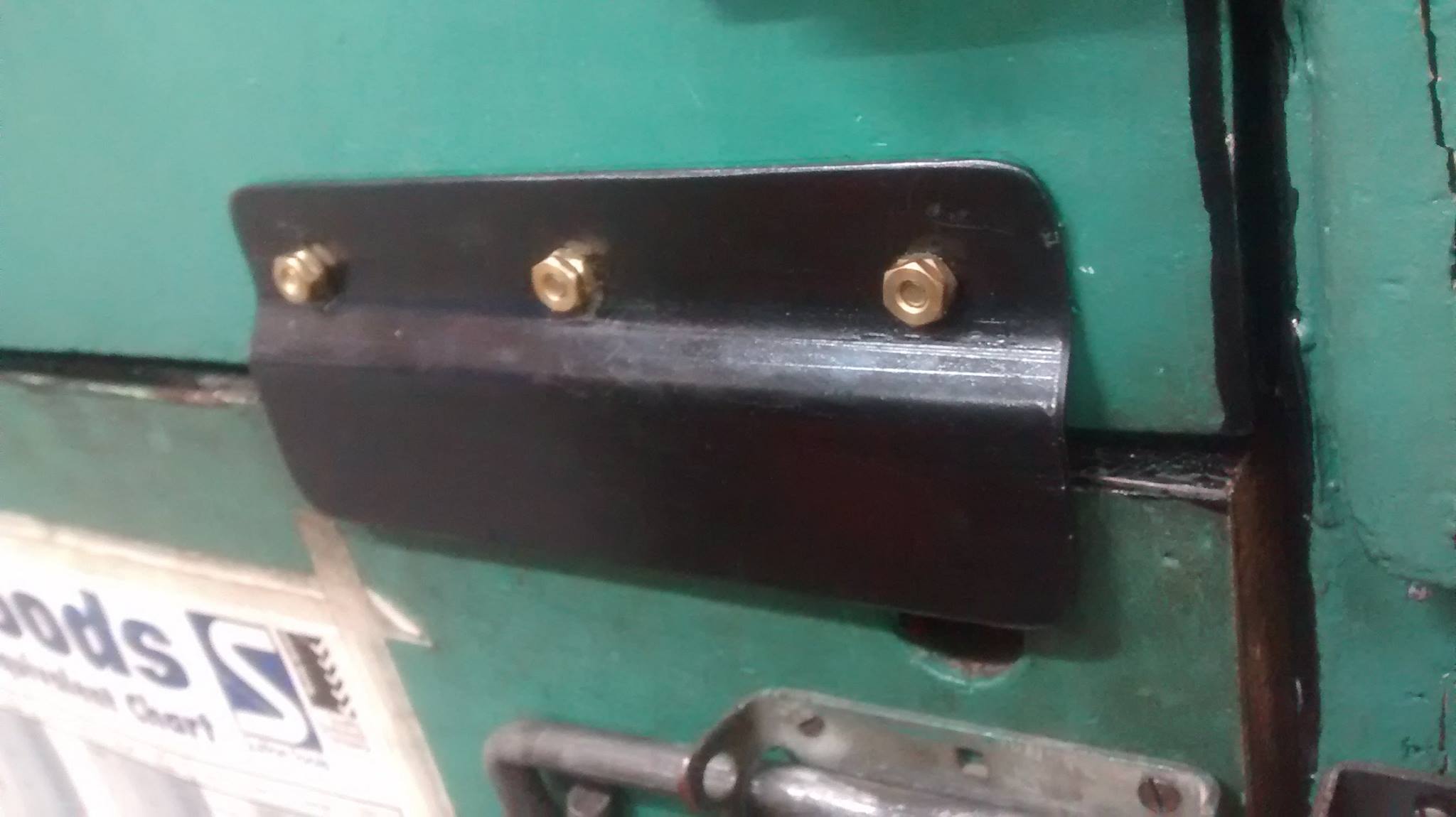 A custom door bracket