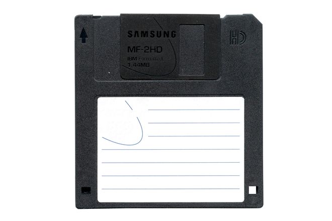 A 3.5-inch HD floppy disk