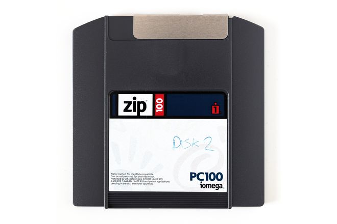 An Iomega Zip 100 disk